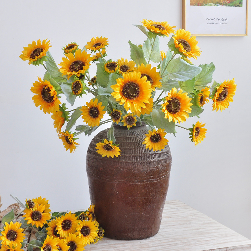 Photography Graduation - Girasole artificiale da 80 cm, ramo