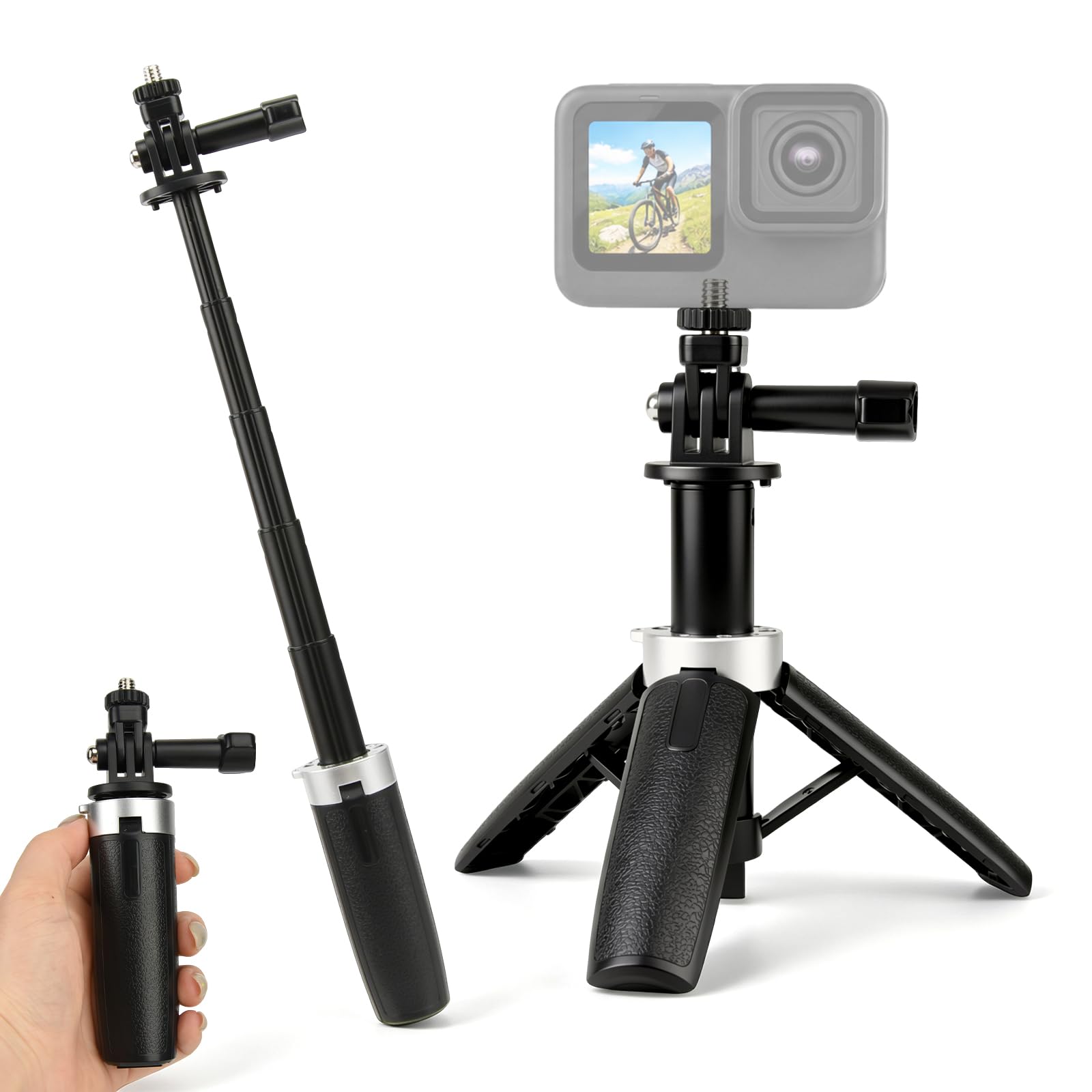 Gopro Action Camera Hero 11 Black - Mini treppiede estensibile, treppiede pieghevole, monopiede