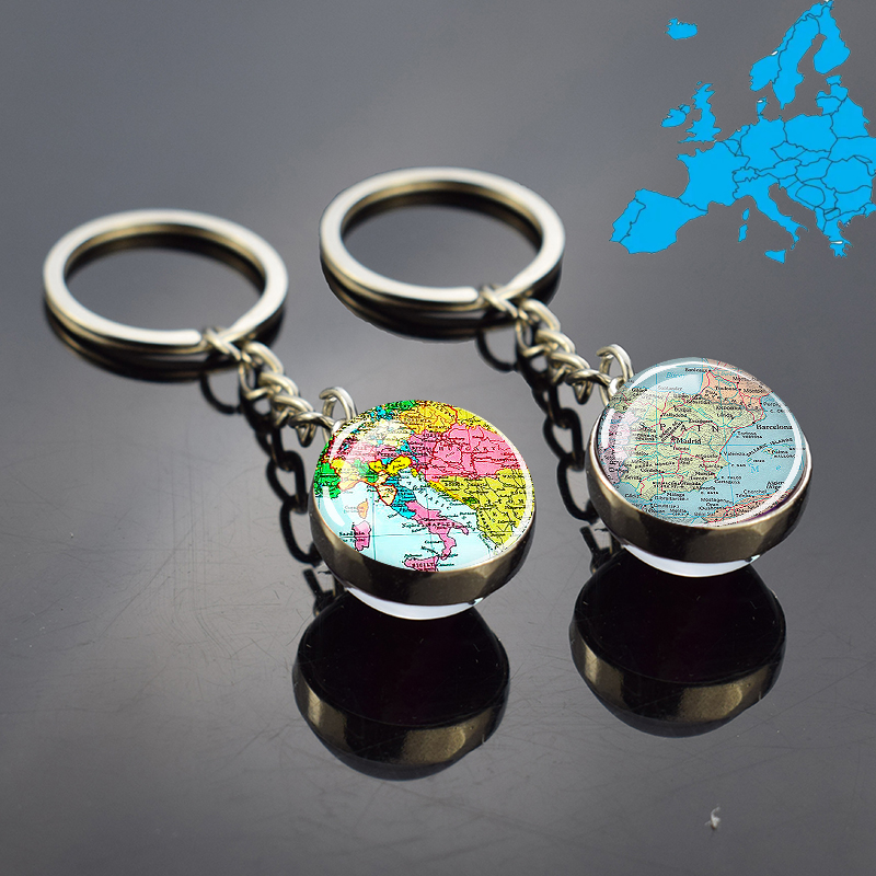 Photography Mapped - Portachiavi con mappa dei paesi europei