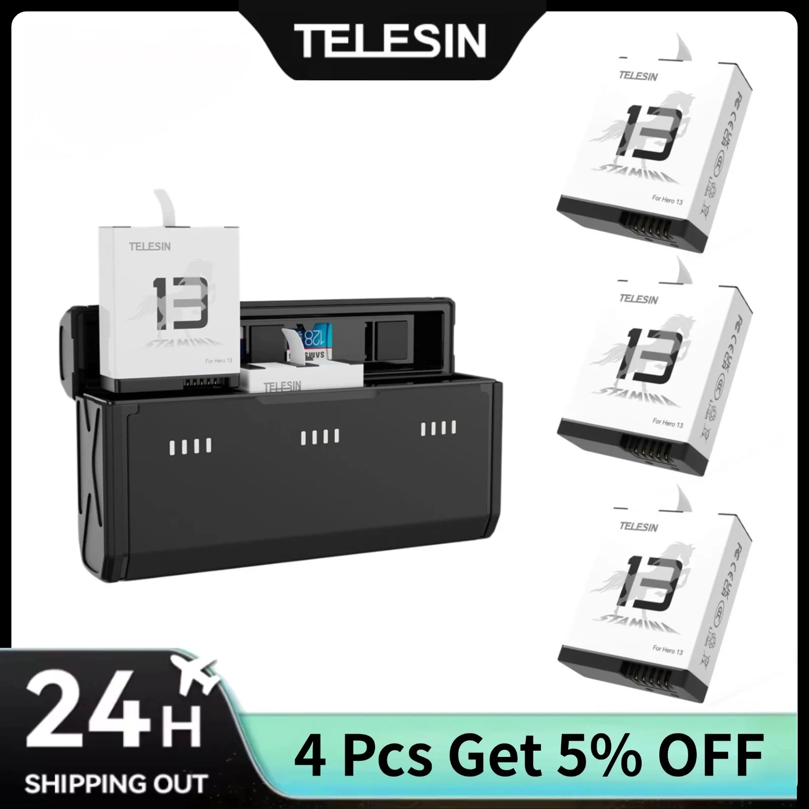 TELESIN Scatola di ricarica ra - Gopro Action Camera Hero 11 Black recensione e prezzo