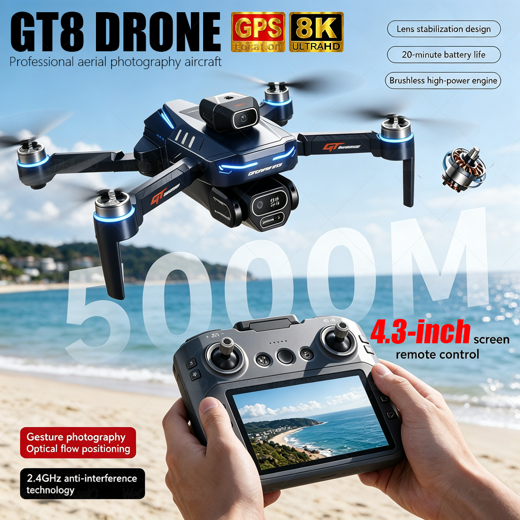 NUOVO Drone RC GT8 HD 4K Profe - Photography Pro recensione e prezzo