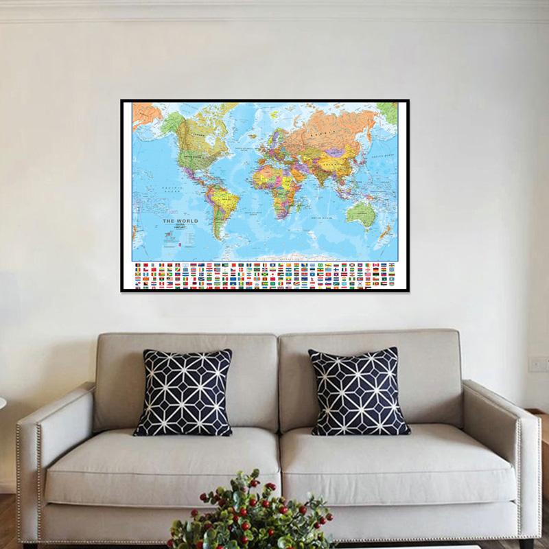 Mappa del mondo A2 59 * 42 cm  - Photography Mapped recensione e prezzo