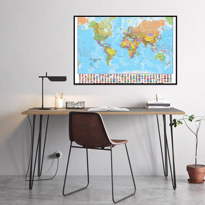 Mappa del mondo A2 59 * 42 cm  - Photography Mapped recensione e prezzo