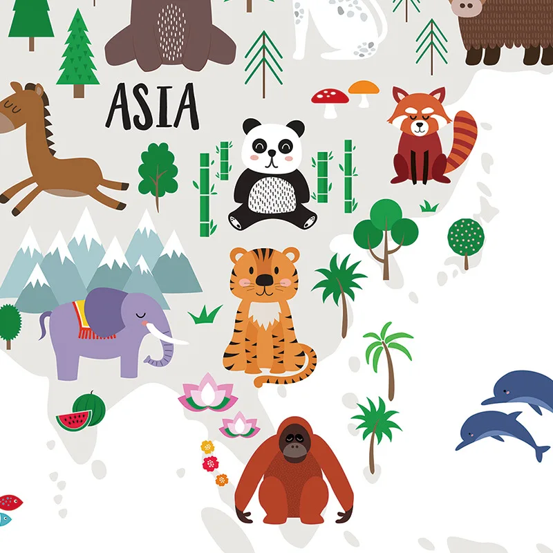 Mappa del mondo animale Arazzo - Photography Mapped recensione e prezzo